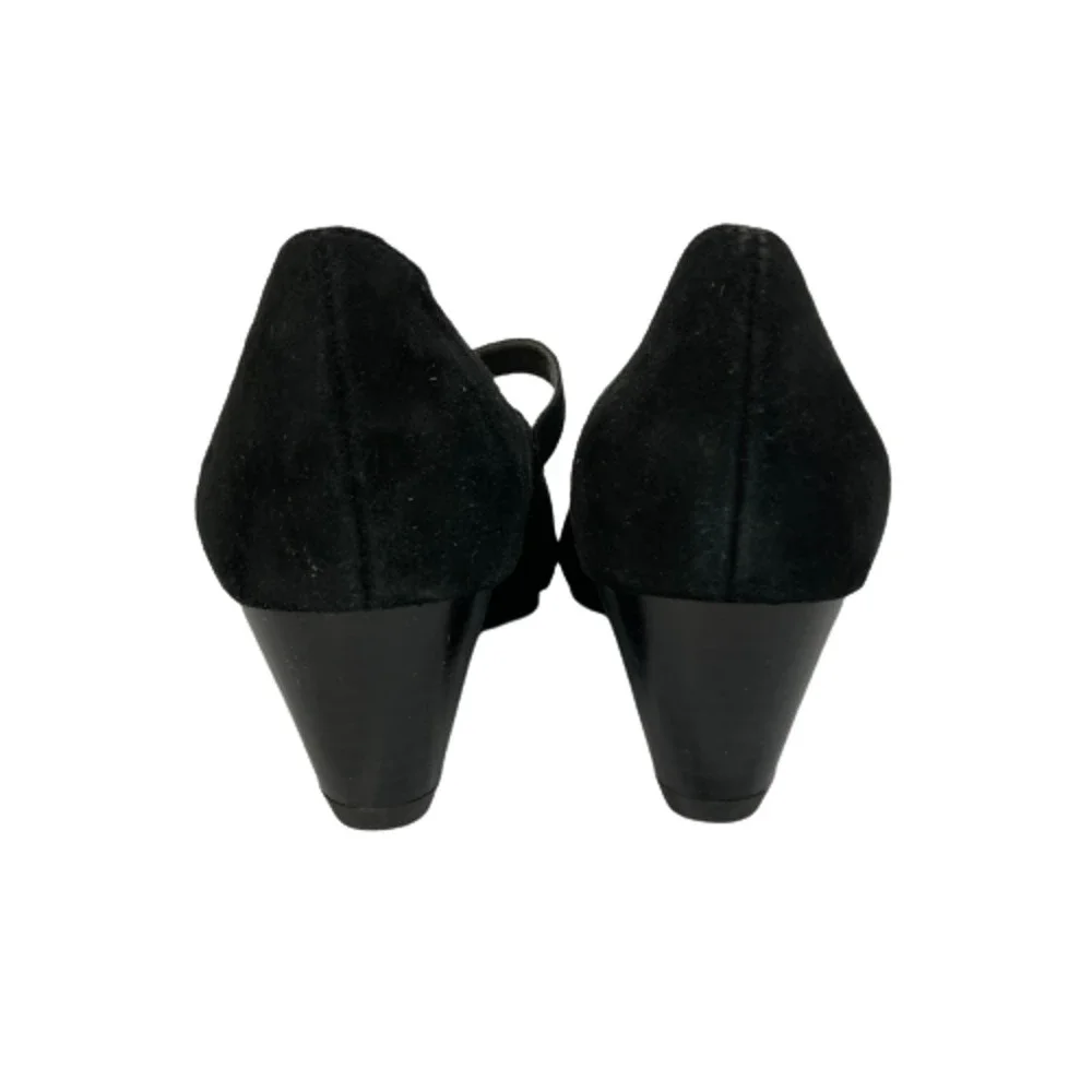 Ara Luftpolster Shoes Womens Sz 6 Black Suede Mary Jane‎ Pointed Toe Pumps Heels